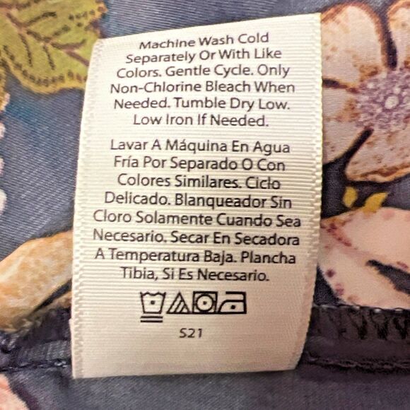 Terra & Sky Navy Floral Smocked Midi Dress 0X Plus Size Spring Boho Style - Picture 9 of 11